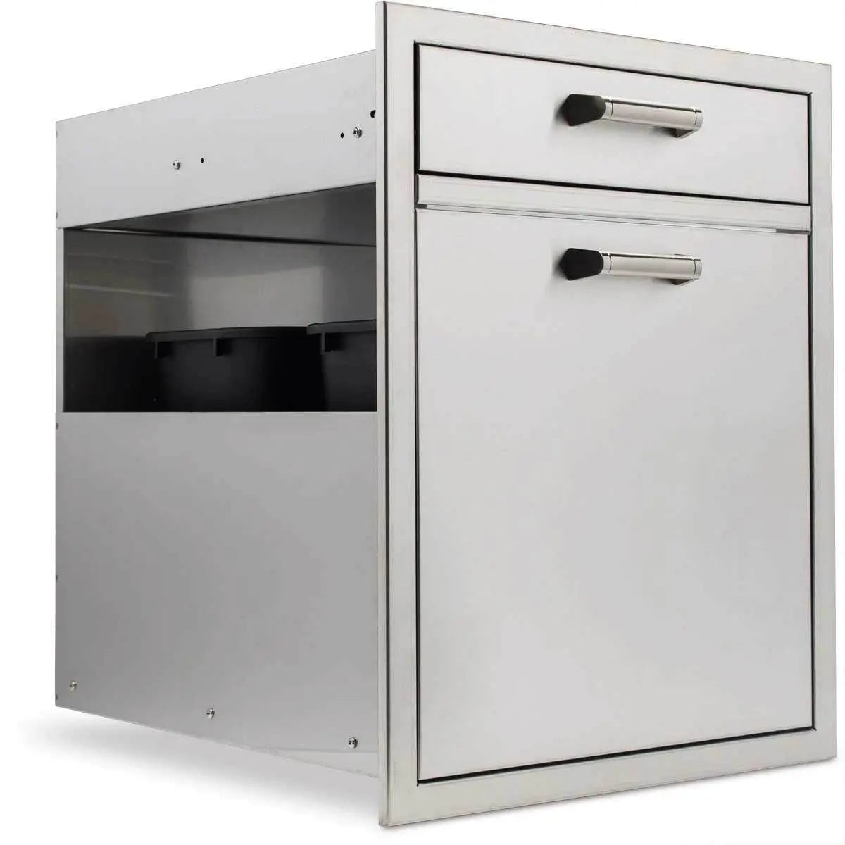 Quivira Trash and Recycle Rollout with Single Drawer Cabinets & Storage 12025667