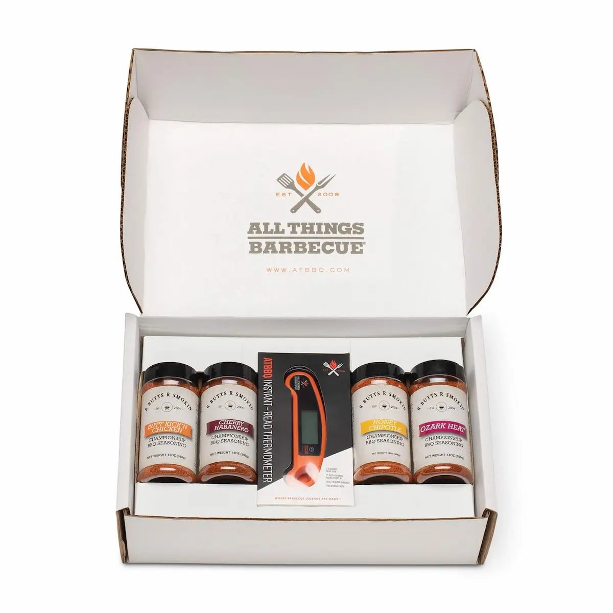 R Butts R Smokin Four Rub + Thermometer Gift Set Food Gift Baskets 12043673