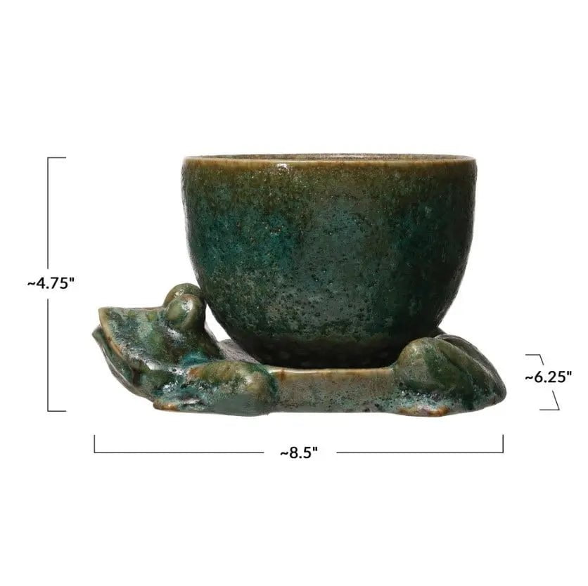 Stoneware Frog Planter Pots & Planters 12041356