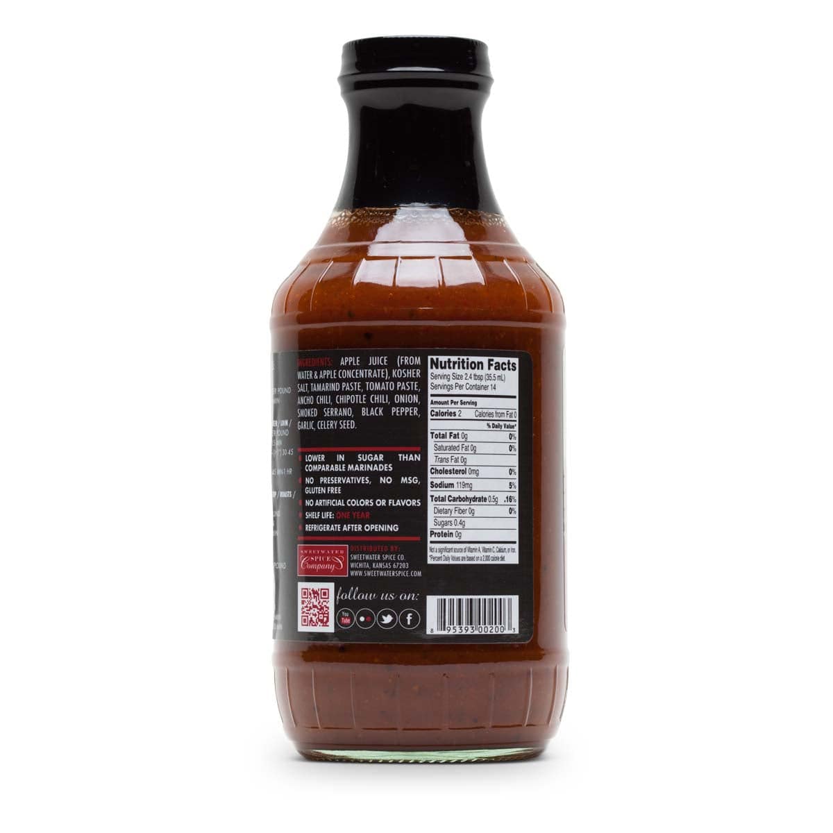 Sweetwater Spice Apple Chipotle BBQ Bath Brine Concentrate Marinades & Grilling Sauces 12020899