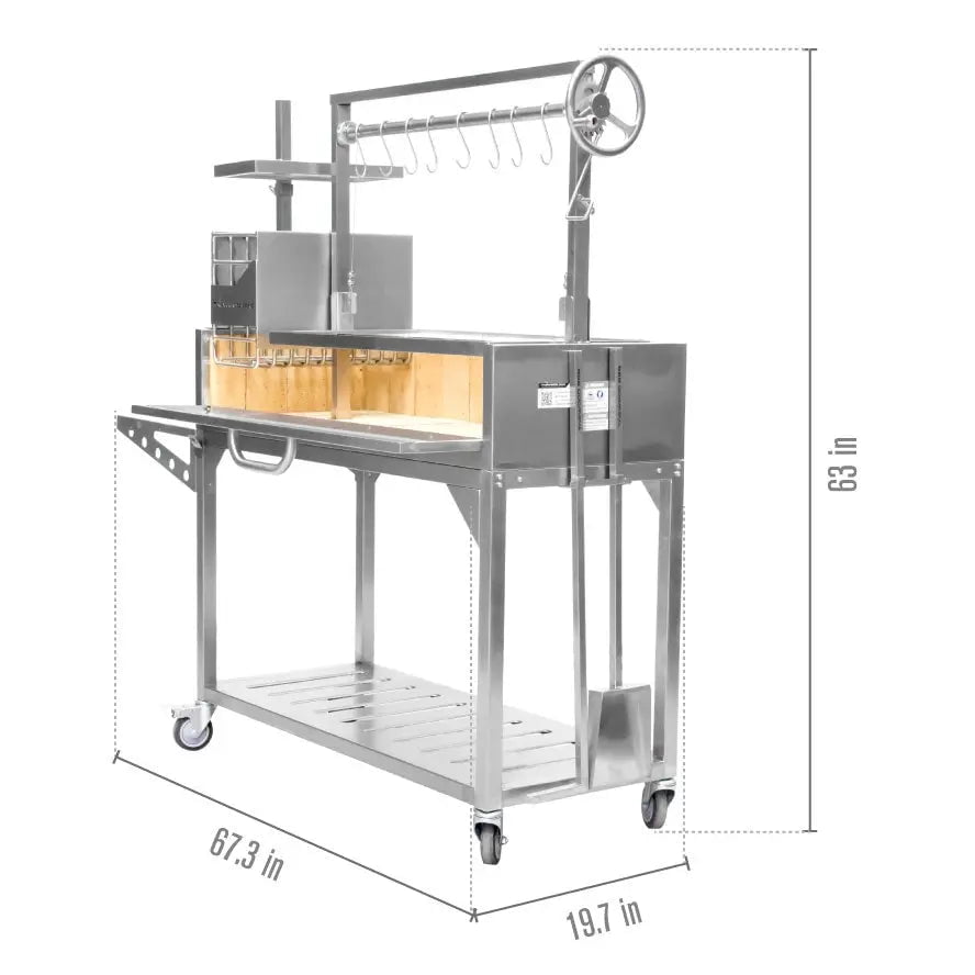 Tagwood BBQ Santa Maria Argentine Grill Stainless Steel, BBQ03SS Outdoor Grills 12038187