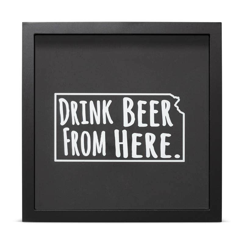 Torched Decor Torched Drink Beer From Here Shadow Box