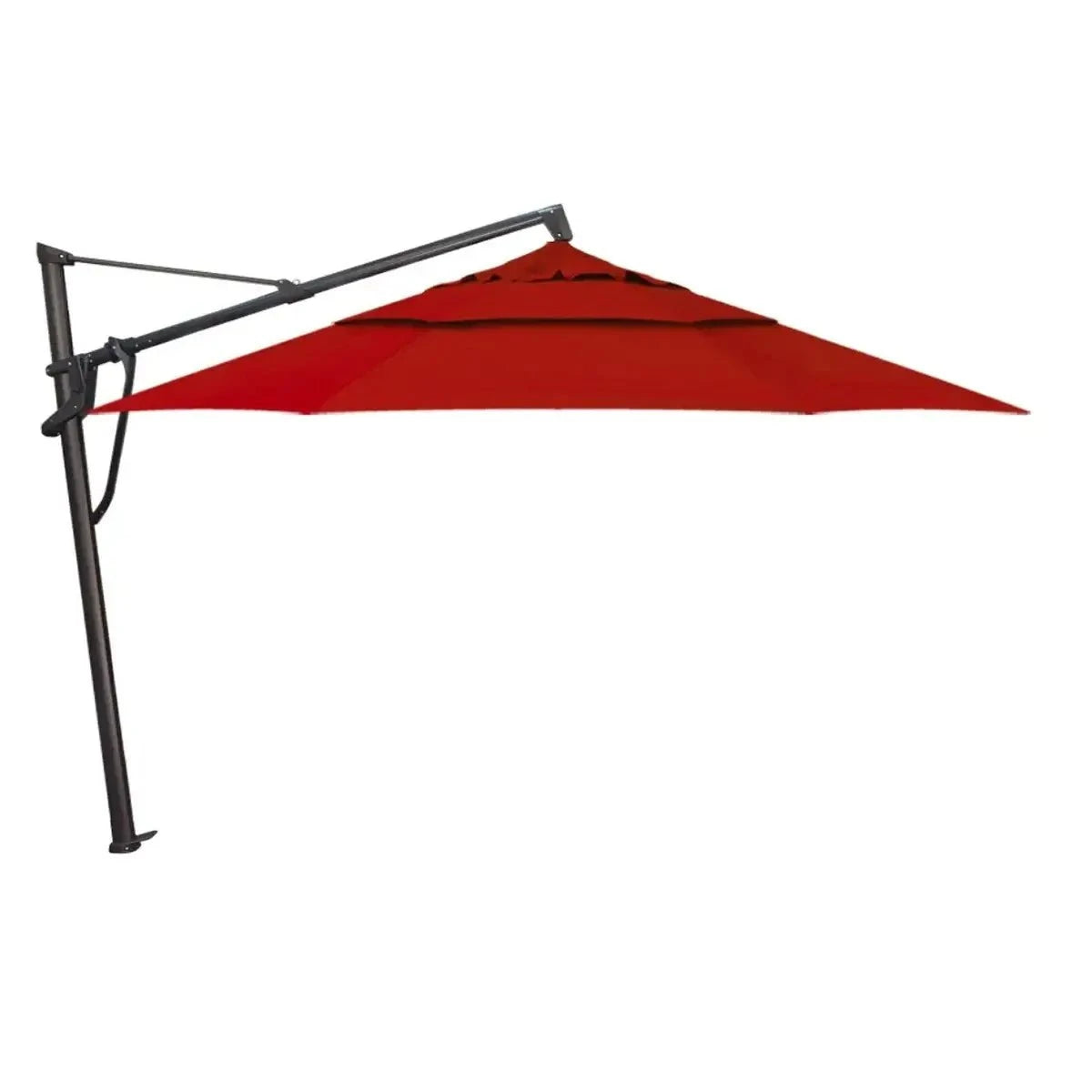 Treasure Garden 11' Octagon AKZP Cantilever Umbrella with Black Frame Outdoor Umbrellas & Sunshades Jockey Red, Grade A 12032470