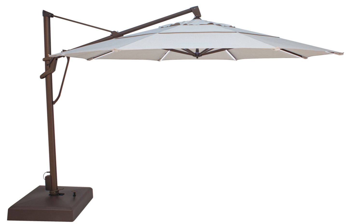 Treasure Garden 13' Octagon Starlux AKZP Cantilever Umbrella with Bronze Frame Outdoor Umbrellas & Sunshades