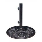 Treasure Garden 50lb Art Deco Umbrella Base with Black Finish Outdoor Umbrella Bases 12023957
