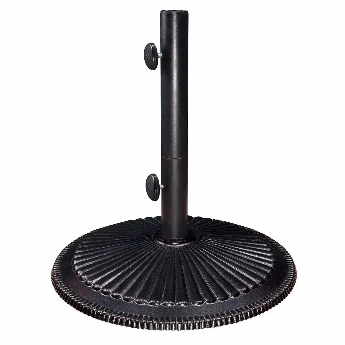 garden treasures umbrella base black patio umbrella base 874966 Treasure Garden Cast Iron Classic Umbrella Base Black