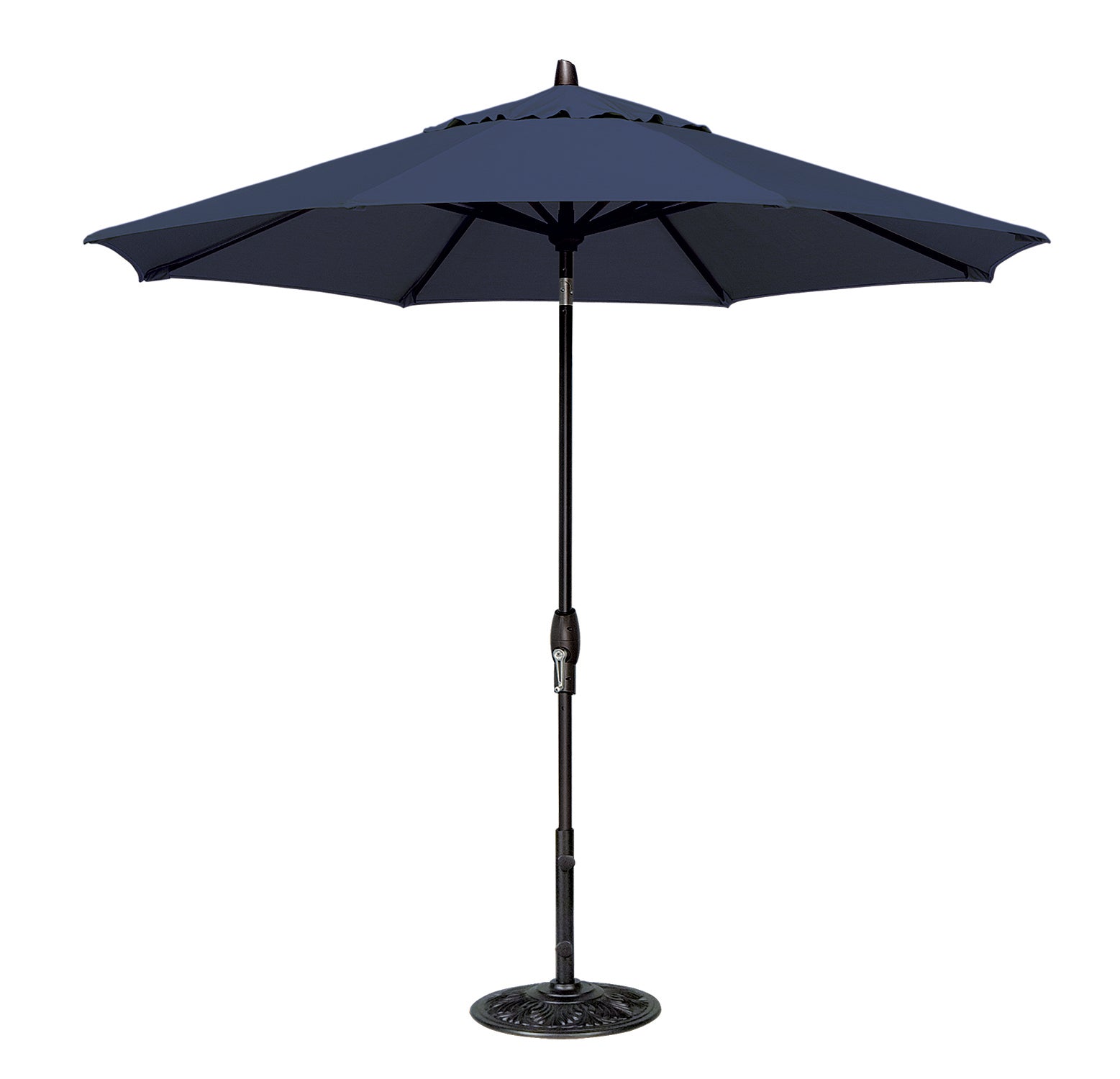 Treasure Garden 9' Octagon Auto Tilt Umbrella with Black Frame