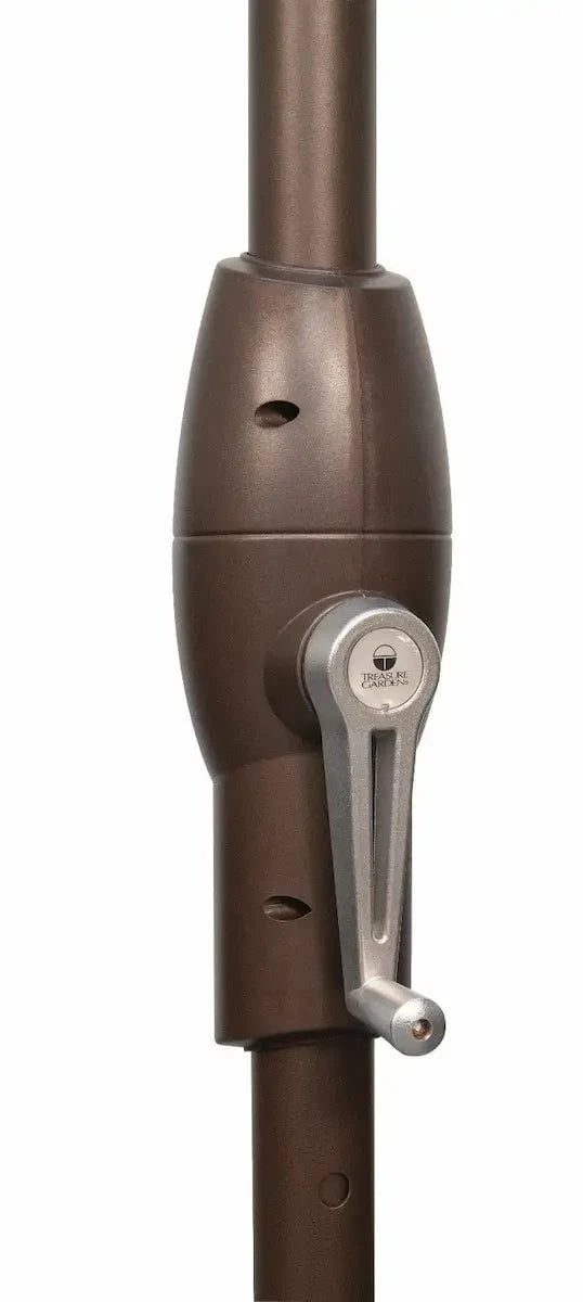 Treasure Garden 9' Octagon Auto Tilt Umbrella with Bronze Frame Outdoor Umbrellas & Sunshade