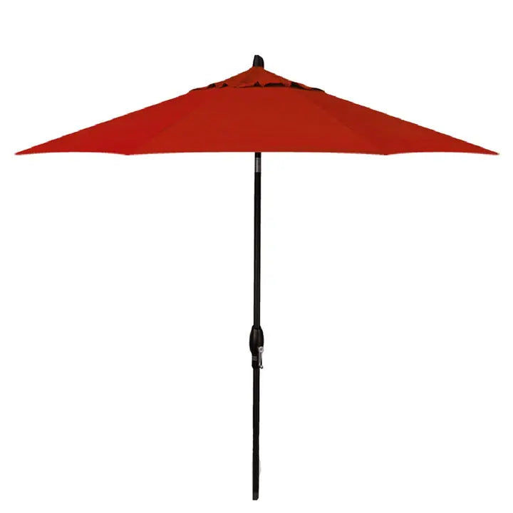 Treasure Garden 9' Octagon Auto Tilt Umbrella with Bronze Frame Outdoor Umbrellas & Sunshade Red, Grade C 12025949