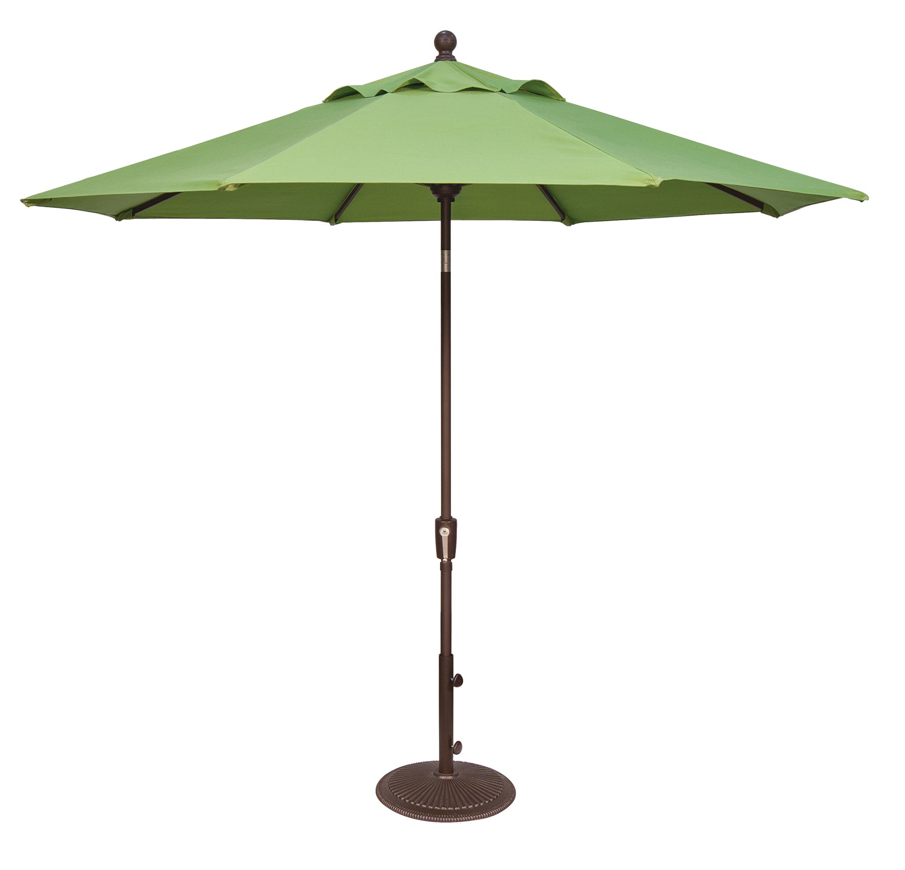 Treasure Garden 9' Octagon Push Button Tilt Umbrella with Bronze Frame Outdoor Umbrellas & Sunshade