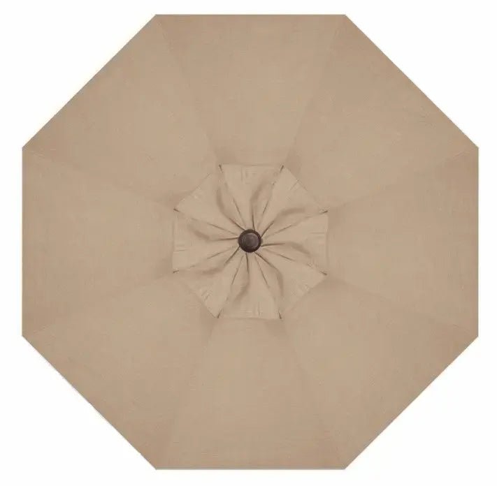 Treasure Garden 9' Octagon Push Button Tilt Umbrella with Bronze Frame Outdoor Umbrellas & Sunshade Sand, Grade C 12034325