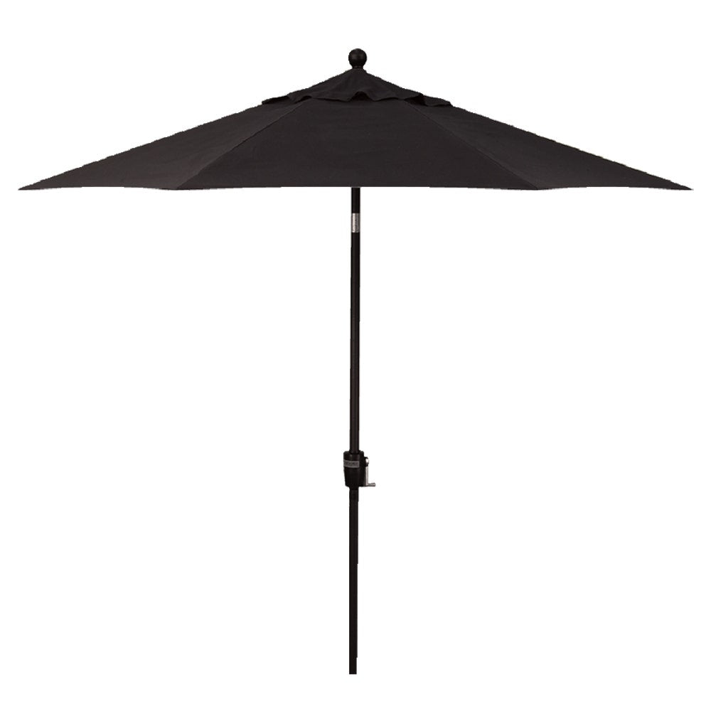 Treasure Garden 9' Push Button Tilt Umbrella with Black Frame Outdoor Umbrellas & Sunshades Black-Grade C 12029554