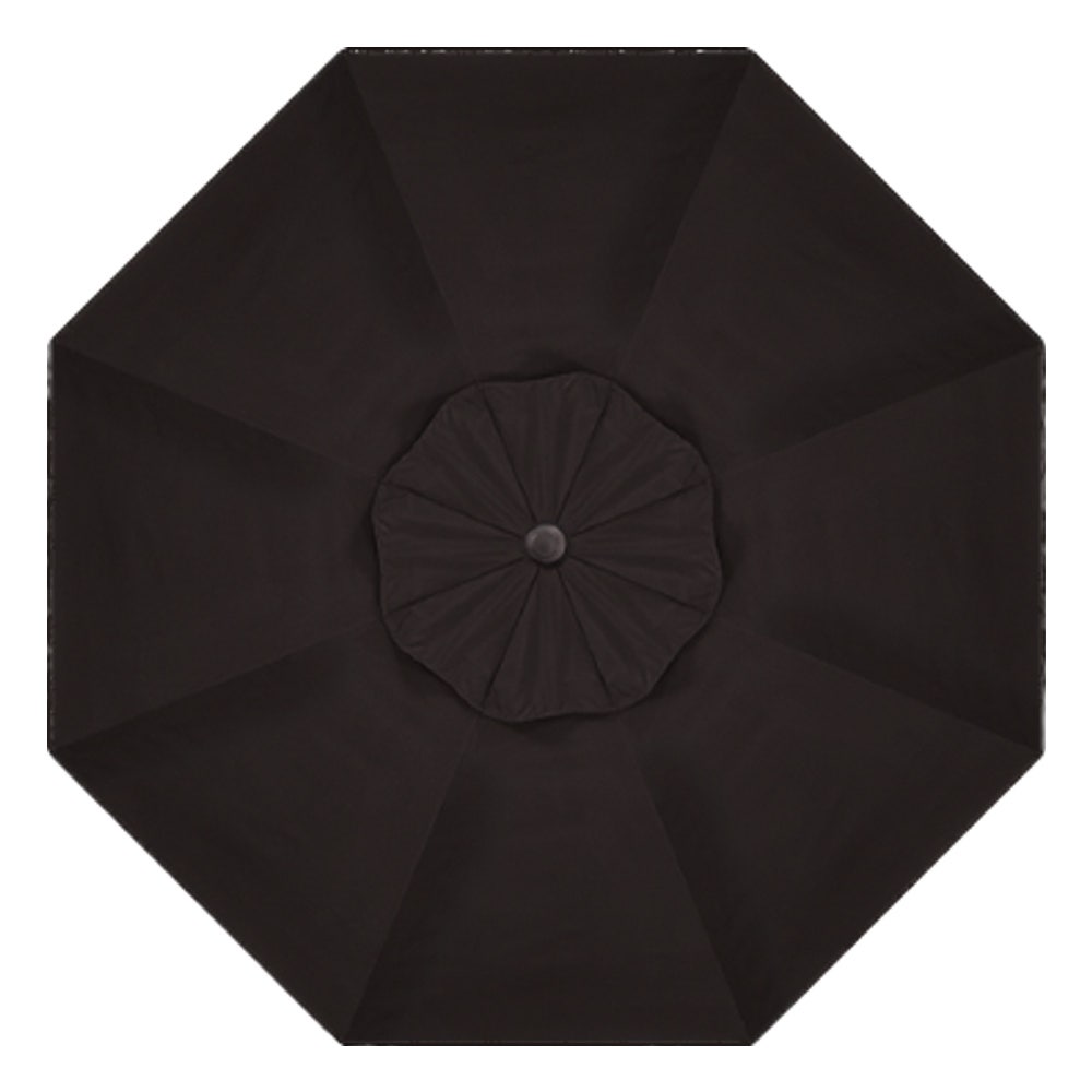 Treasure Garden 9' Push Button Tilt Umbrella with Black Frame Outdoor Umbrellas & Sunshades