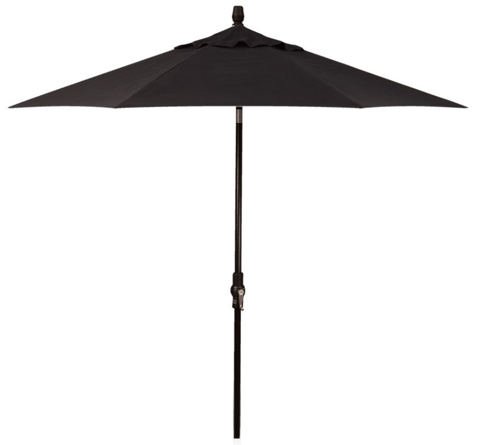 Treasure Garden 9' Starlux Collar Tilt Umbrella with Black Frame Outdoor Umbrellas & Sunshades Black-Grade C 12031176