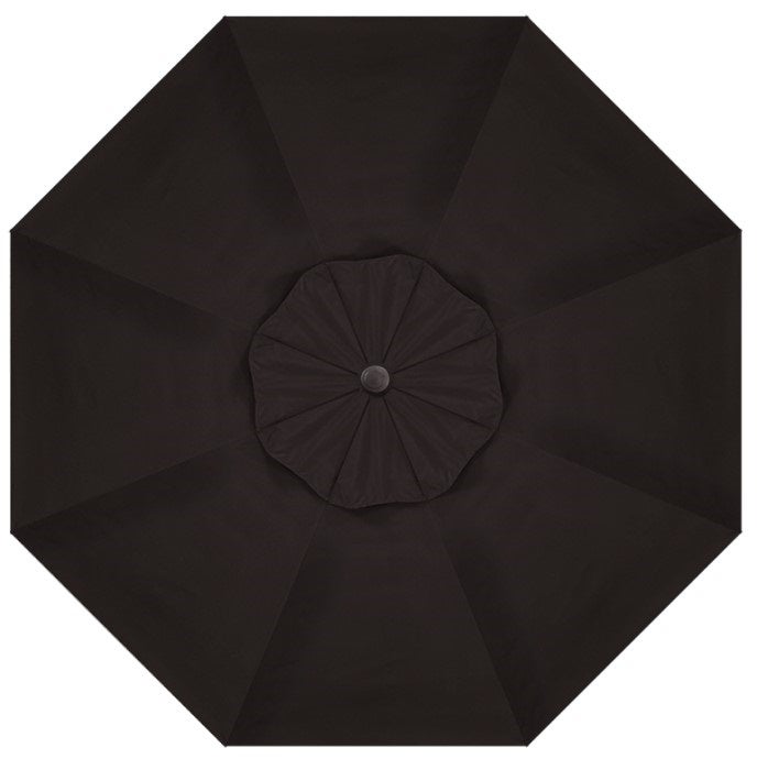 Treasure Garden 9' Starlux Collar Tilt Umbrella with Black Frame Outdoor Umbrellas & Sunshades