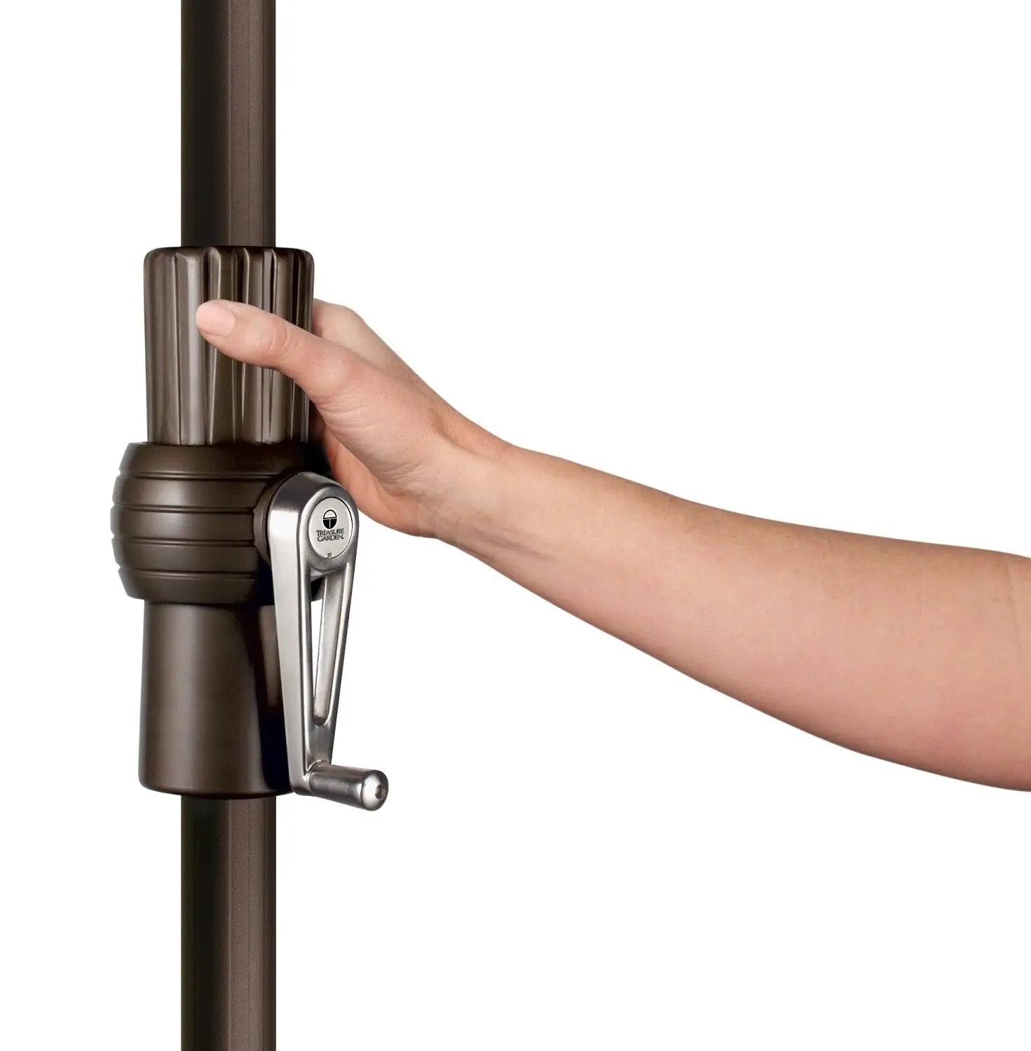 Treasure Garden 9' Starlux Collar Tilt Umbrella with Bronze Frame Outdoor Umbrellas & Sunshade