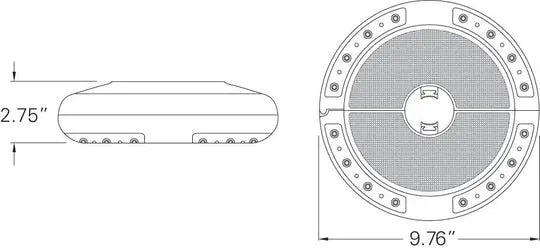 Treasure Garden Luna Umbrella Light with Bluetooth Speaker - Black Finish Outdoor Umbrella & Sunshade Accessories 12029461