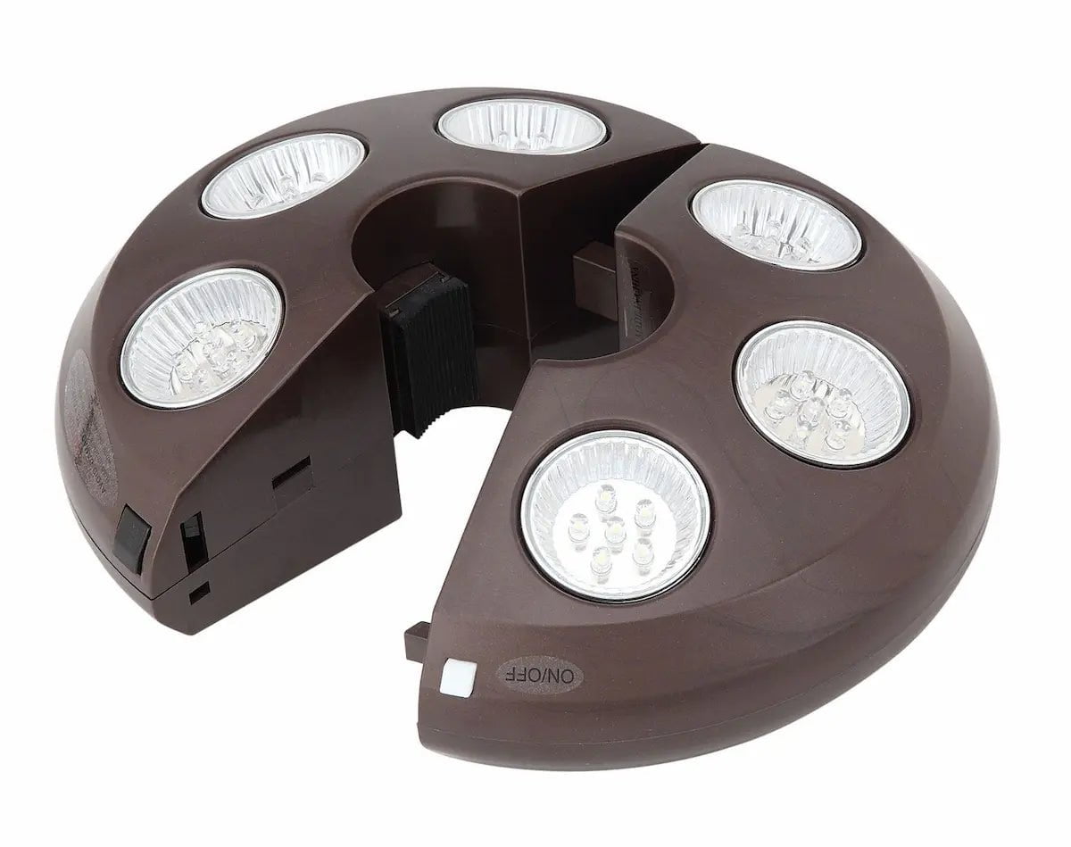 Treasure Garden Vega-L Umbrella Light with Bronze Finish Outdoor Umbrella & Sunshade Accessories 12024944