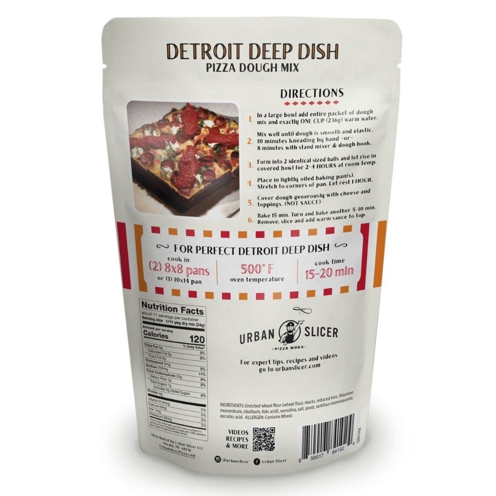 Urban Slicer Detroit Deep Dish Pizza Dough Flour 12033608