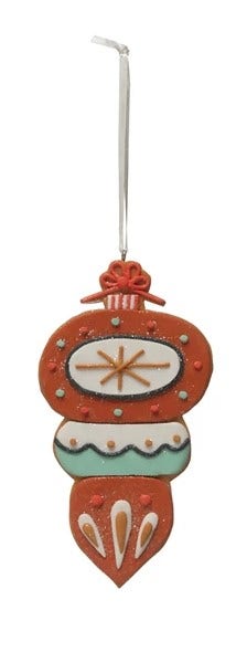 Vintage Style Clay Dough Ornaments Red Stacked 12039753
