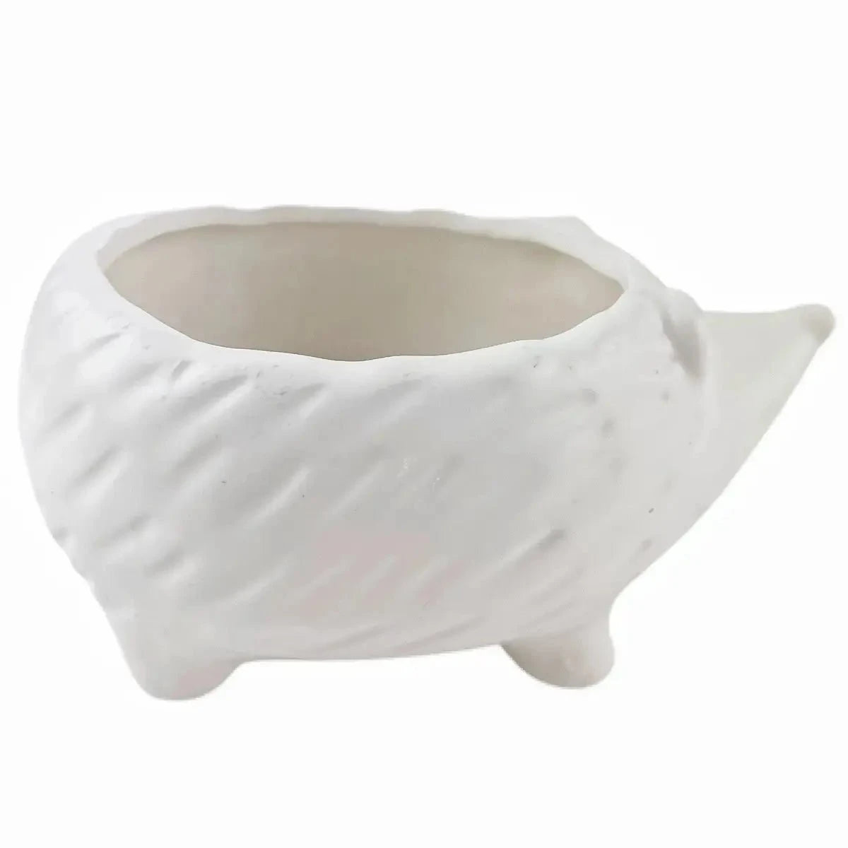 White Matte Hedgehog Stoneware Planter Seasonal & Holiday Decorations 12029977