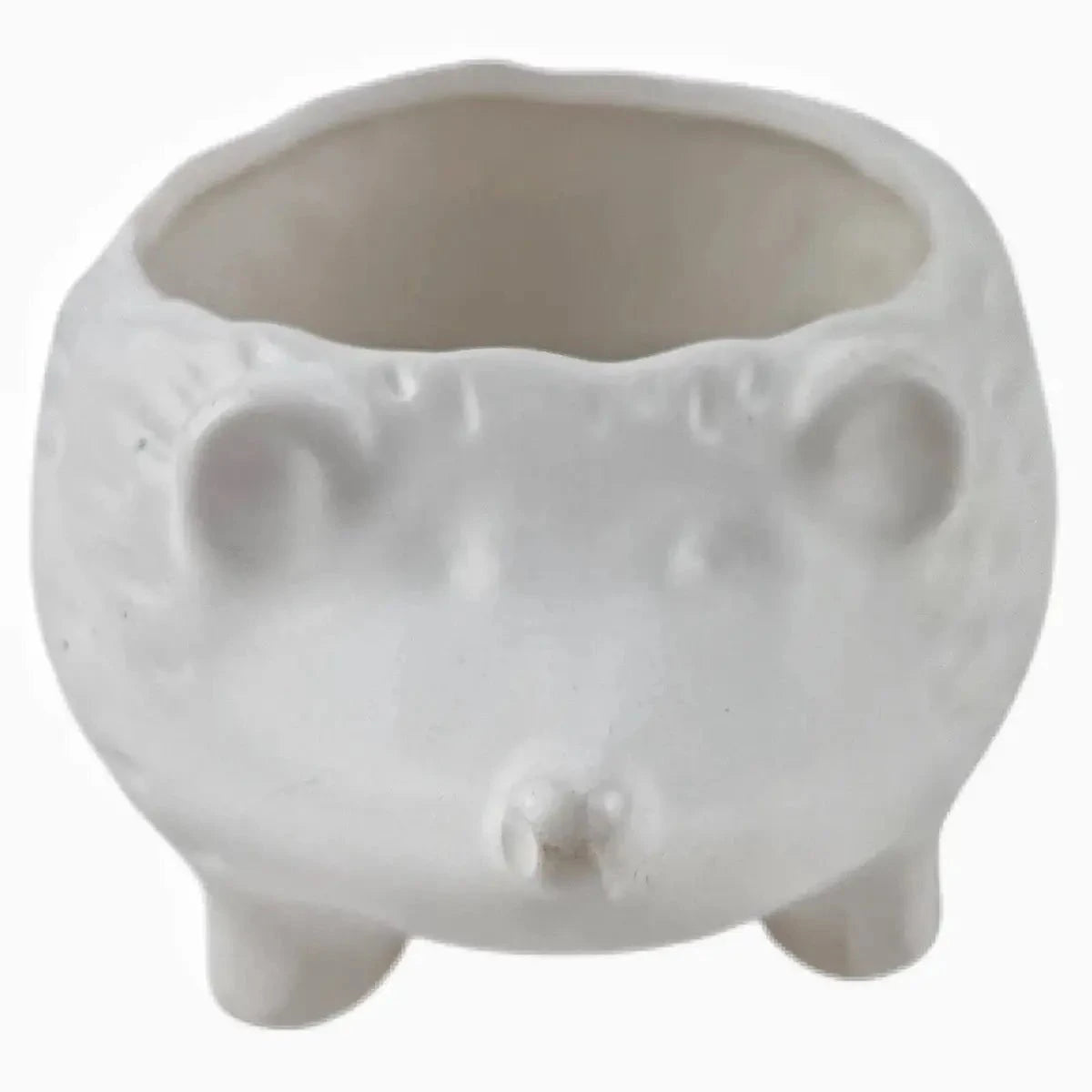 White Matte Hedgehog Stoneware Planter Seasonal & Holiday Decorations 12029977