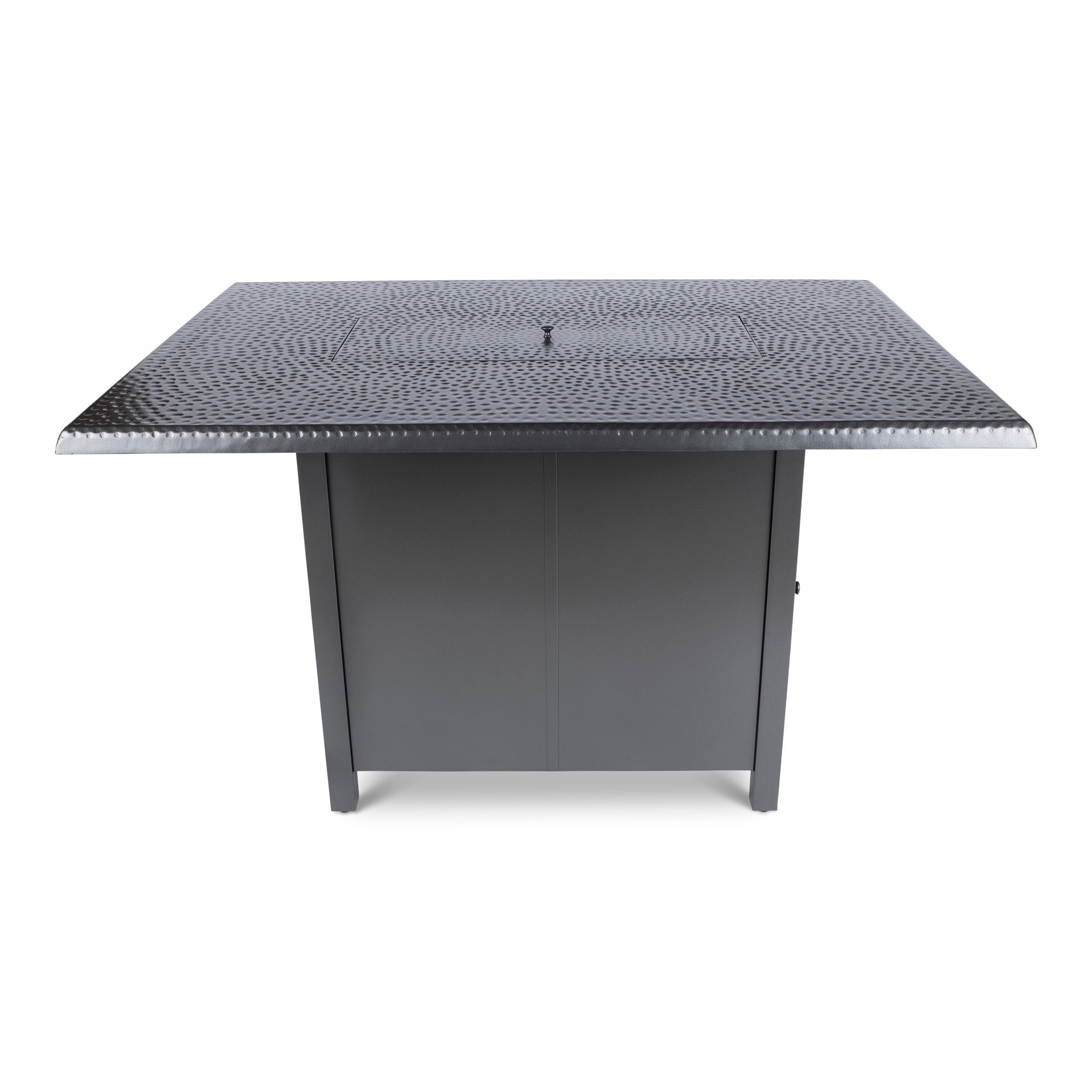 Woodard 42 inch x 60 inch Hammered Top Counter Height Fire Table in Pewter 12037586