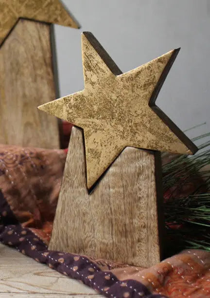 Wooden Star on Base Seasonal & Holiday Decorations Large 12040060
