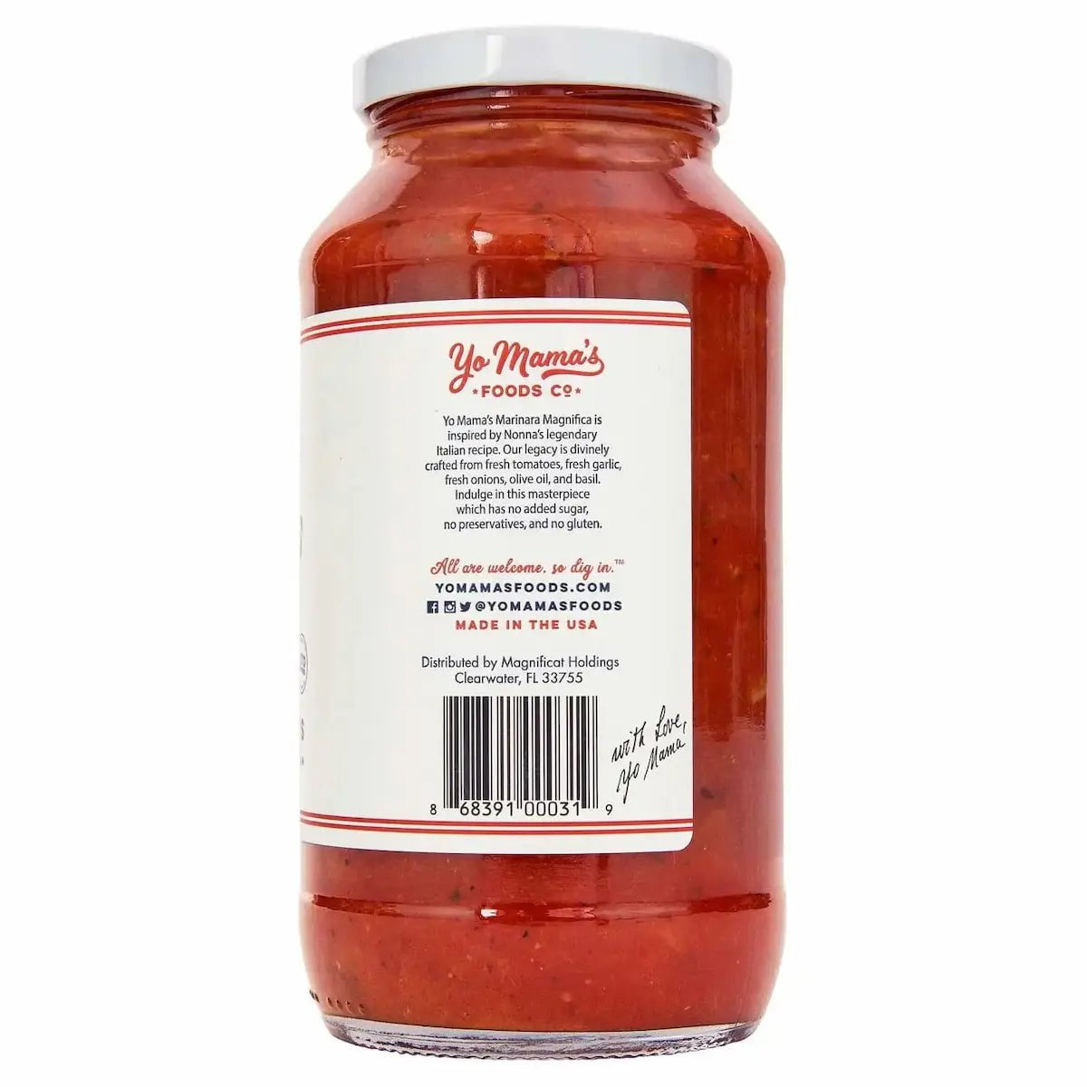 Yo Mama Original Marinara Sauce, 25oz Condiments & Sauces 12041957
