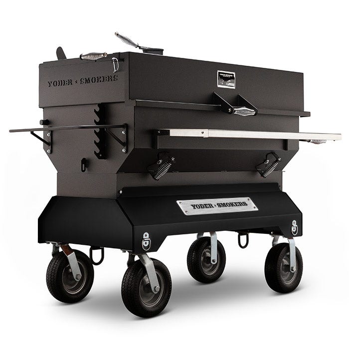 Yoder Smokers 48 inch Adjustable Charcoal Grill on Competition Cart Outdoor Grills Black 12030279