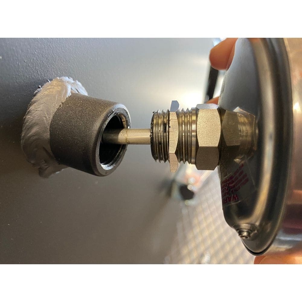 Yoder Smokers Tel-Tru Door Thermometer, Threaded Outdoor Grill Accessories 12024948