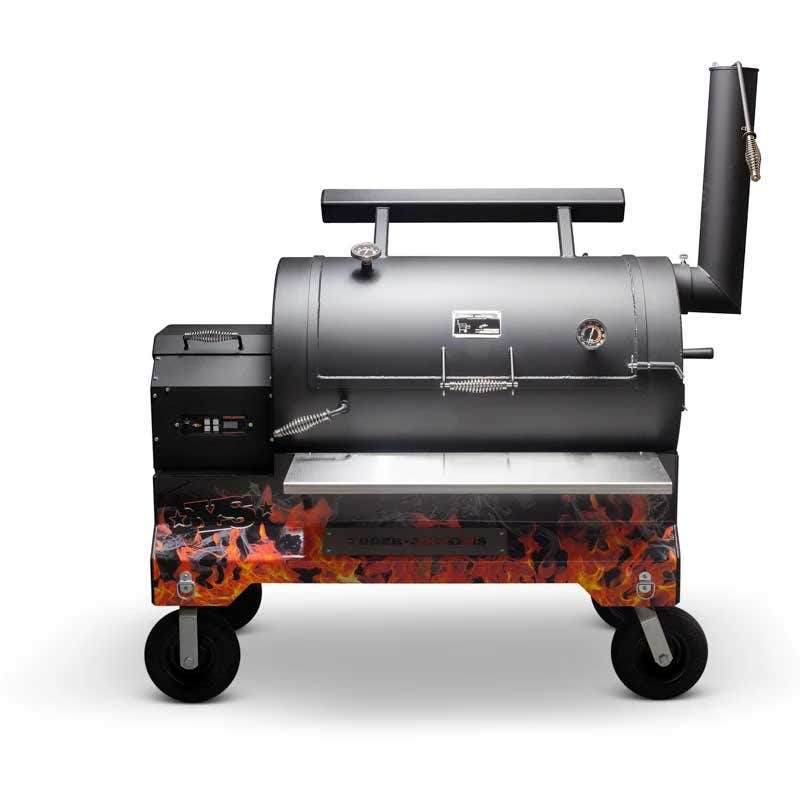 Yoder Smokers YS1500 Competition Cart Magnetic Wrap - Orange Flames Outdoor Grill Accessories 12030172