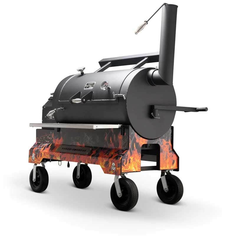 Yoder Smokers YS1500 Competition Cart Magnetic Wrap - Orange Flames Outdoor Grill Accessories 12030172