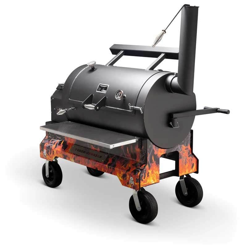 Yoder Smokers YS1500 Competition Cart Magnetic Wrap - Orange Flames Outdoor Grill Accessories 12030172