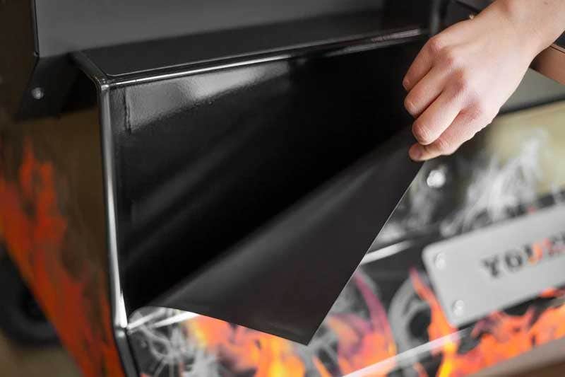 Yoder Smokers YS1500 Competition Cart Magnetic Wrap - Orange Flames Outdoor Grill Accessories 12030172