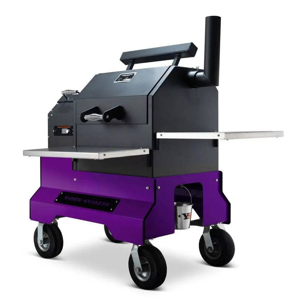 Yoder Smokers YS480s Pellet Grill on Competition Cart with Storage Drawer Outdoor Grill Purple / Wire Shelves / 8
