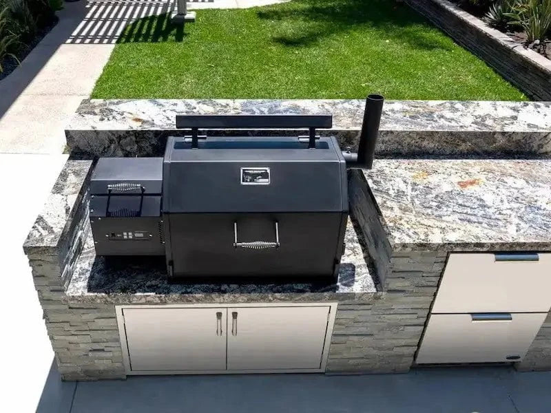 Yoder Smokers YS640s Built-In Pellet Grill with ACS and Valance Outdoor Grills
