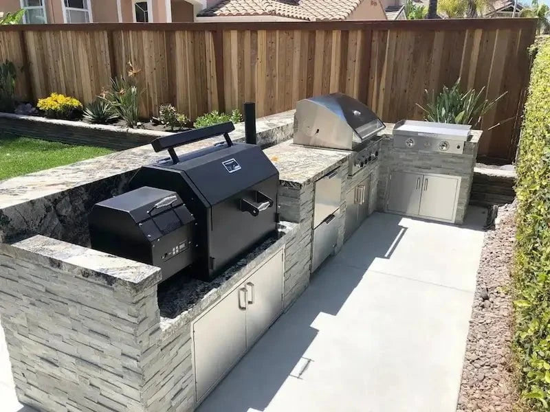 Yoder Smokers YS640s Built-In Pellet Grill with ACS and Valance Outdoor Grills