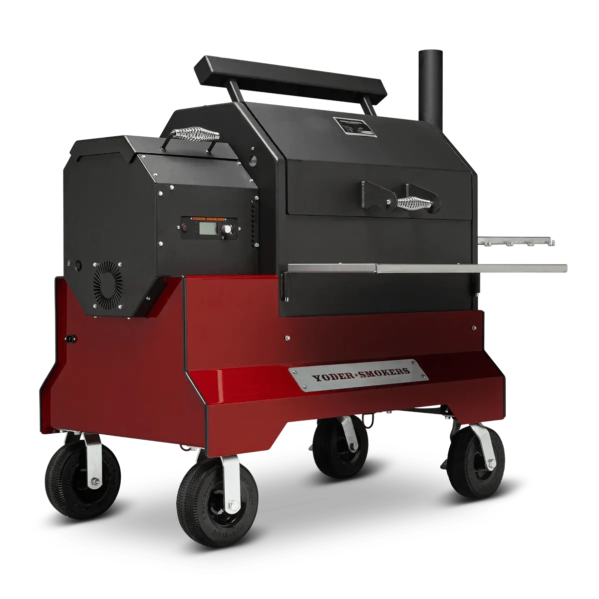 Yoder Smokers YS640s Pellet Grill on Competition Cart Limited Edition Colors Outdoor Grills Maroon 12034657