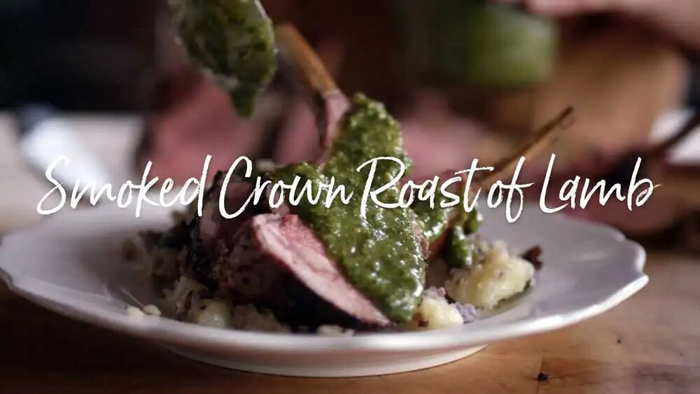 Smoked Crown Roast of Lamb