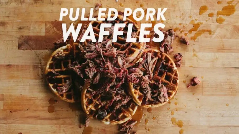 Pulled Pork Waffles with Bourbon Maple Syrup All Things Barbecue