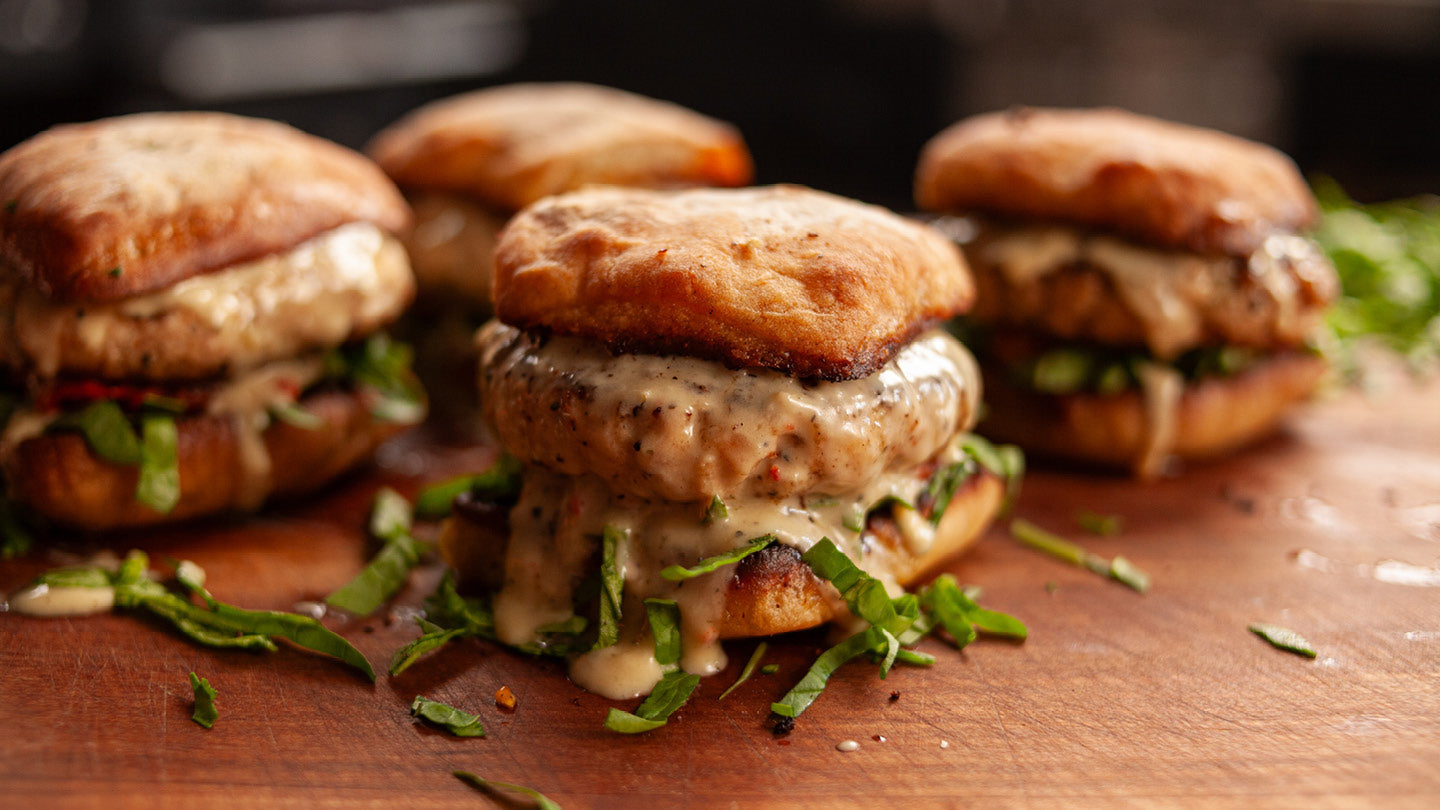 Chicken Alfredo Burger Poultry Recipe