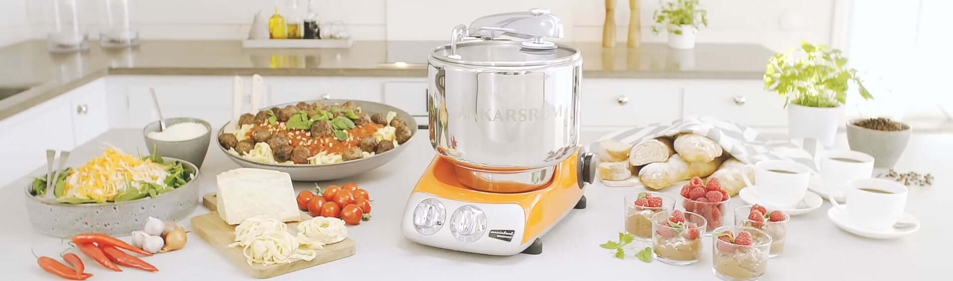 Ankarsrum mixers, blenders, attachments