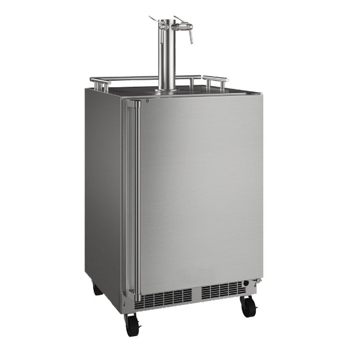 24" Marvel Mobile Outdoor Dispenser Cabinet, Stainless Steel Door with Lock, Reversible Hinge Beer Dispensers & Taps 12035402