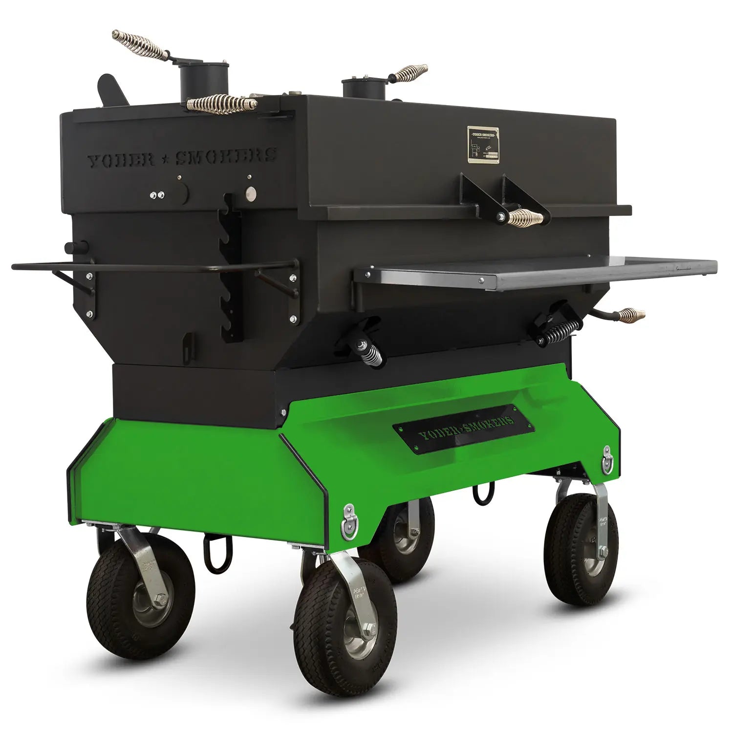 Yoder Smokers 24x48 Flat Top Adjustable Charcoal Grill on Competition Cart