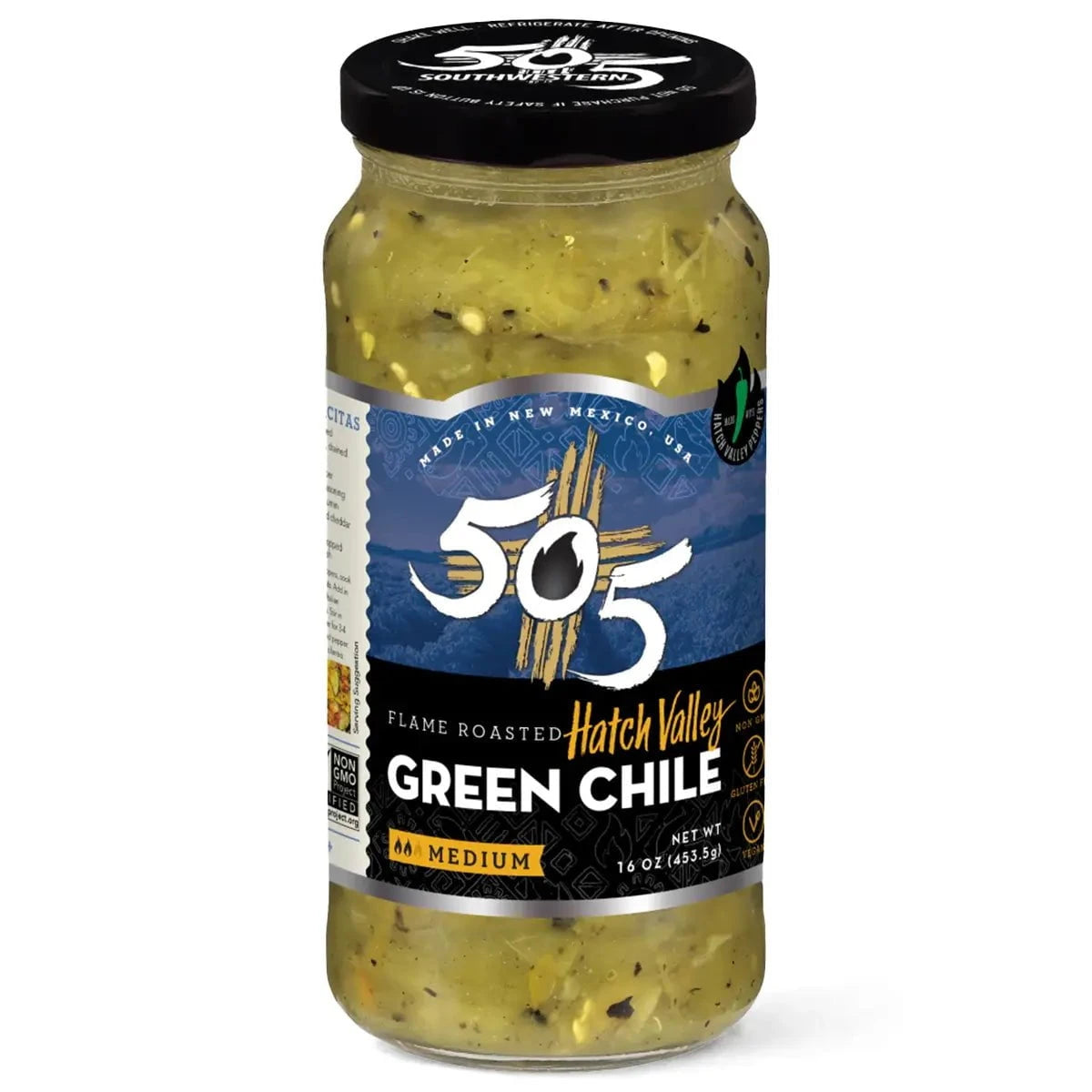 505 Hatch Valley Flame Roasted Green Chile Medium Condiments & Sauces 12011412