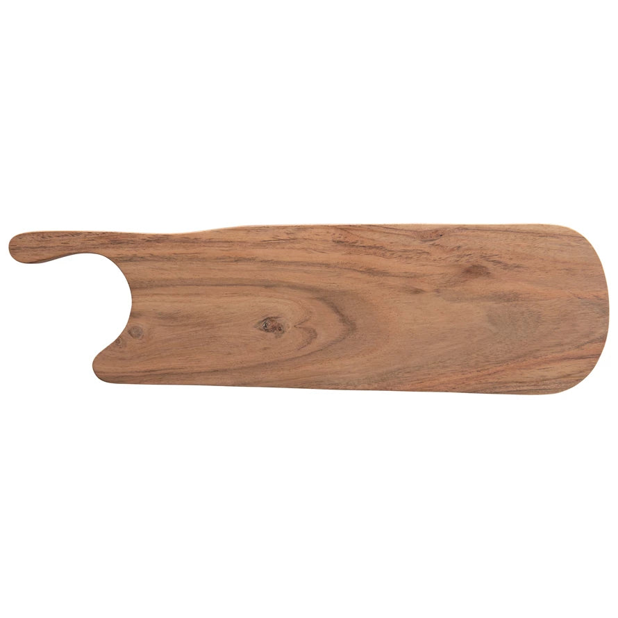 Acacia Wood Cheese or Cutting Board with Handle, Wide 12032759