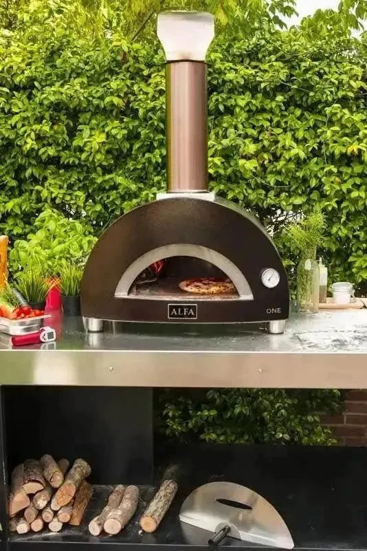 Alfa Nano Countertop Wood Fired Pizza Oven, Copper Pizza Makers & Ovens 12032823
