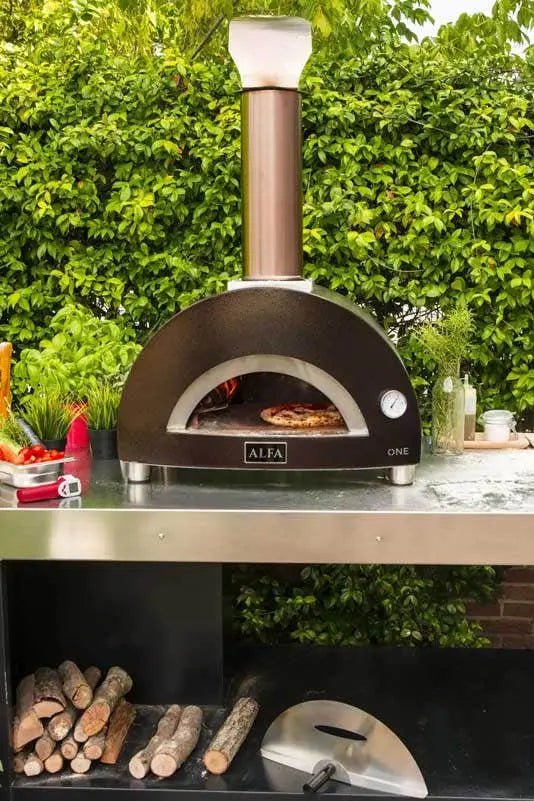 Alfa Nano Countertop Wood Fired Pizza Oven, Copper Pizza Makers & Ovens 12032823