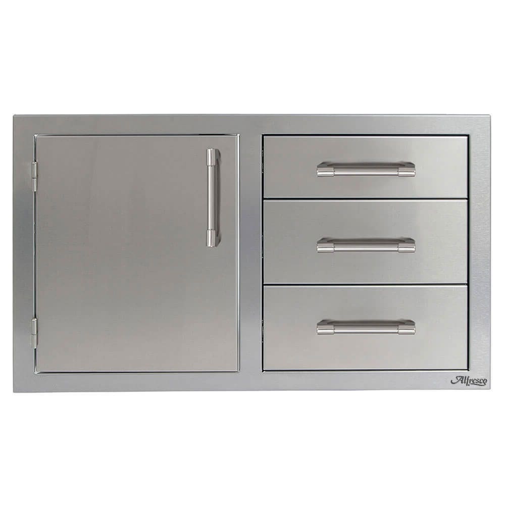 Alfresco 32 inch Single Door, Triple Drawer Combo Cabinets & Storage Left Hinge 12024467